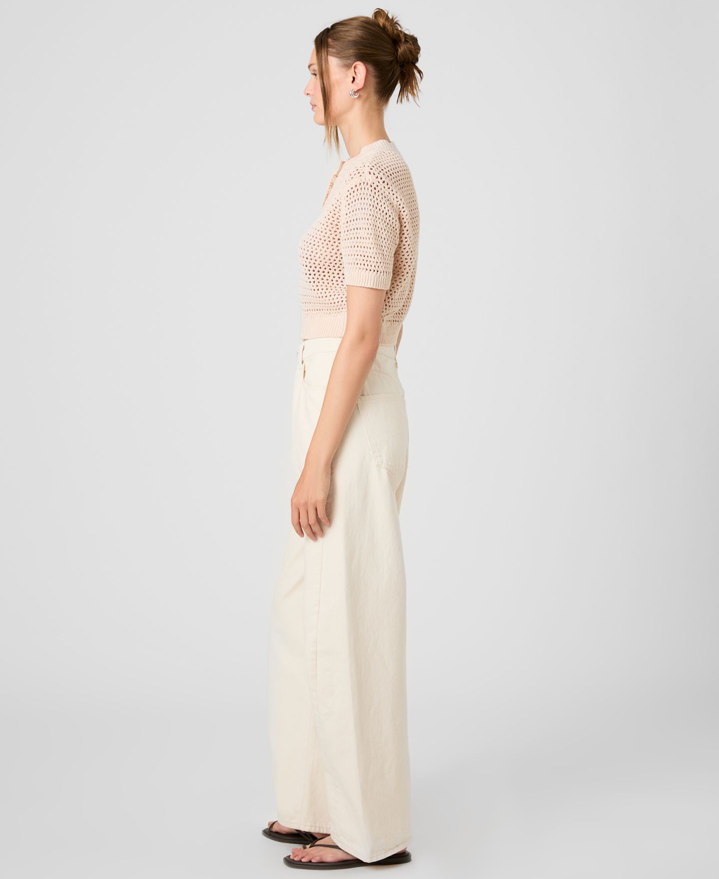 Женский топ French Connection Knit Short-Sleeve, цвет: Seashell — фото 2