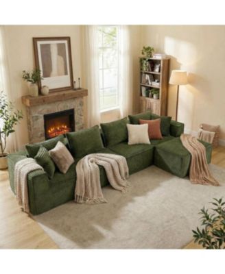 137" Cloud Sectional Sofa, L-Shaped Modular Couch with Chaise, Memory Foam