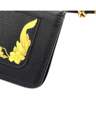 Small Medusa Padlock Icon Flap Bag Printed Leather