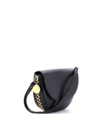 Medium Frayme Flap Shoulder Bag Faux Leather