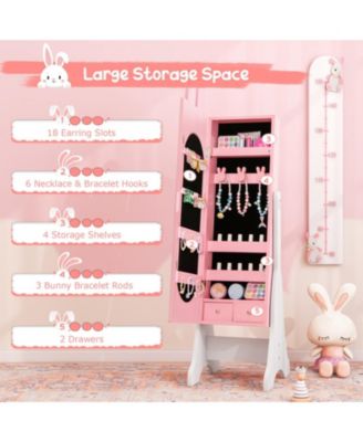 Princess Vanity Table and Chair Set with Jewelry Armoire and Mirror