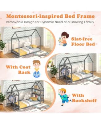 Montessori Floor Bed with Safety Rails
