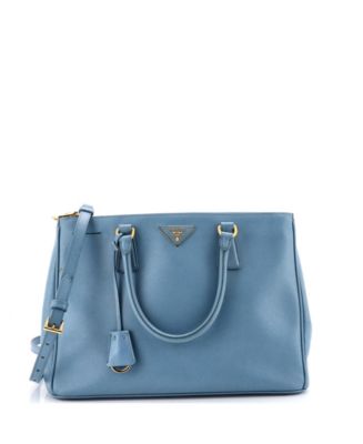 Pre-Owned Prada Medium Double Zip Lux Tote Saffiano Leather - Macy's