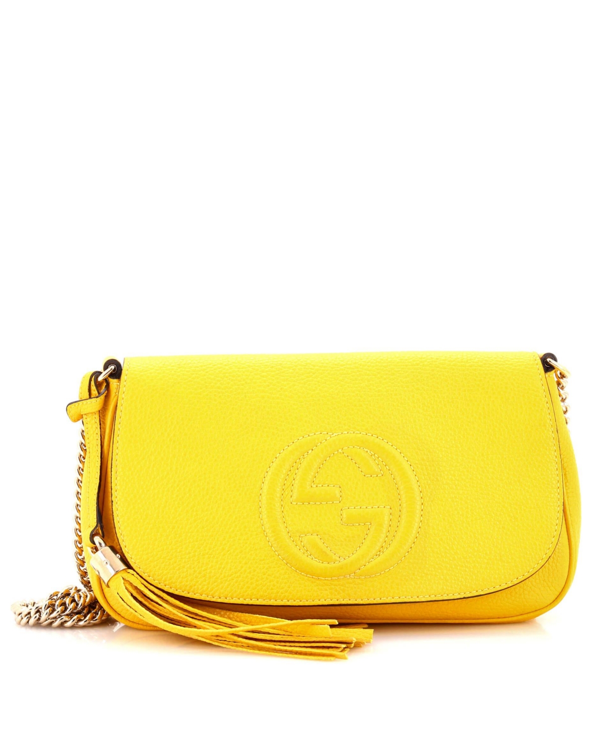 Pre-Owned Gucci Medium Soho Chain Crossbody Bag Leather