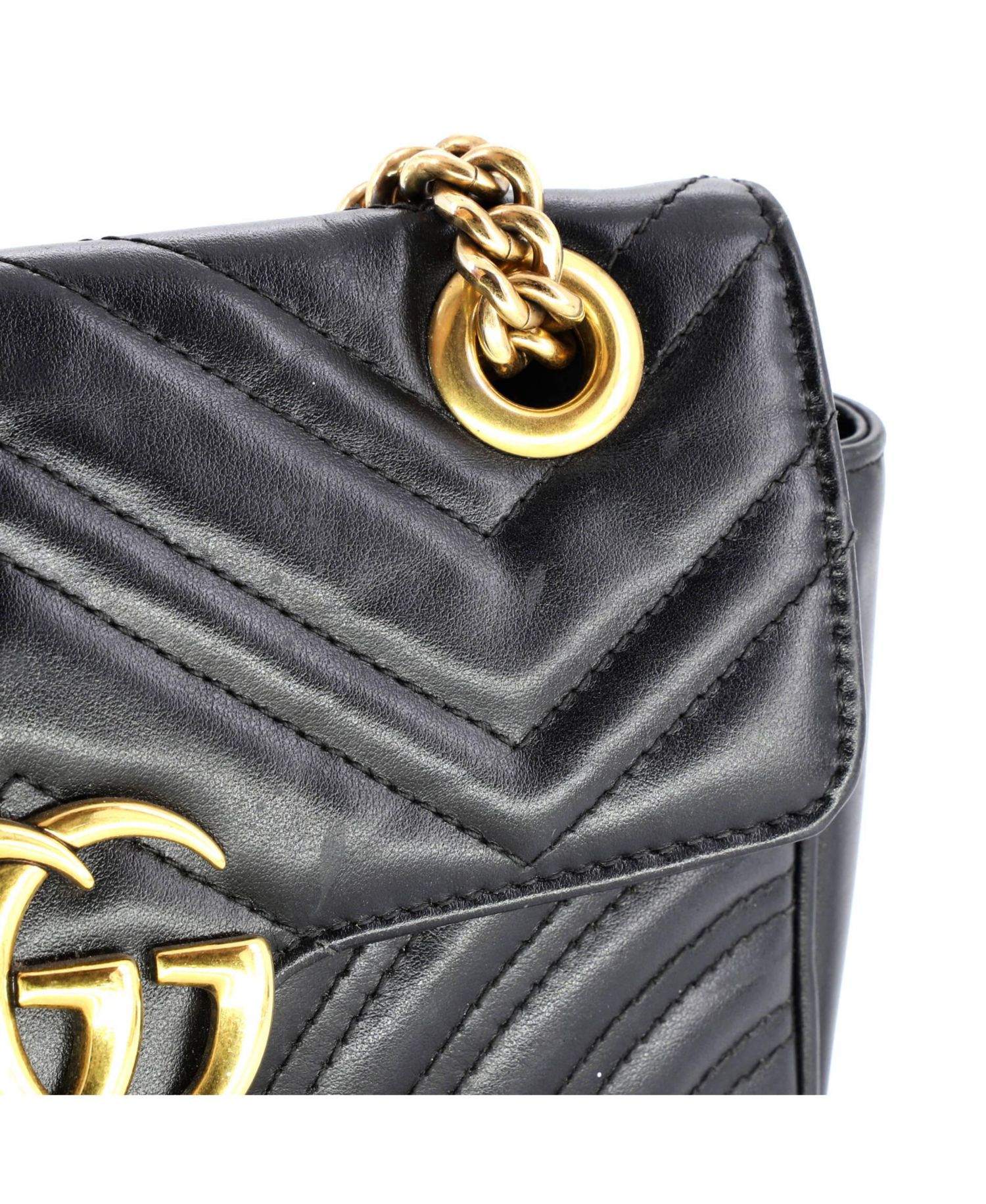 Small GG Marmont Flap Bag Matelasse Leather