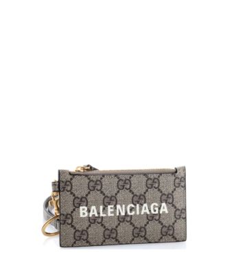 x Balenciaga The Hacker Project Zip Card Case with Strap GG Coated Canvas