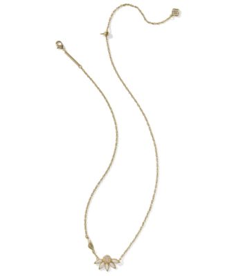 Anya Cubic Zirconia and Crystal Flower Short Pendant Necklace