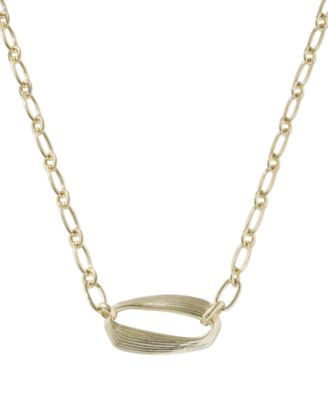 Kira 14k Gold-Tone Over Brass Short Pendant Necklace