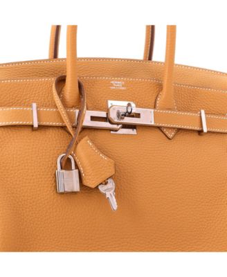 Birkin 30 Handbag Brown Clemence with Palladium Hardware