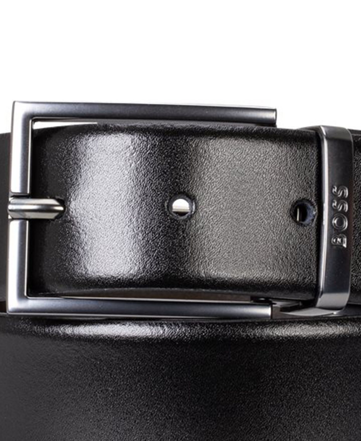 Мужской кожаный ремень Hugo Boss Otano 35 мм, цвет: Чёрный — фото 2