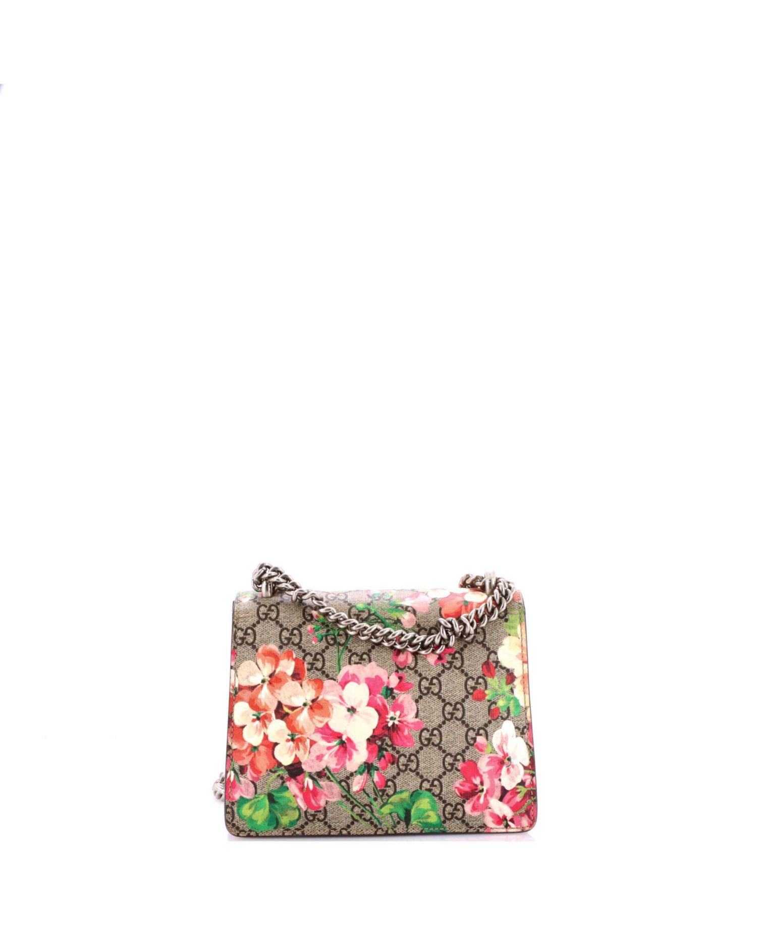 Mini Dionysus Bag Blooms Print GG Coated Canvas