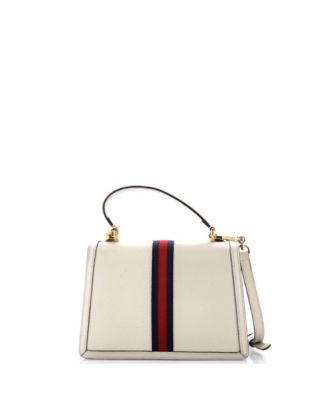 Small Ophidia Flap Top Handle Bag Leather