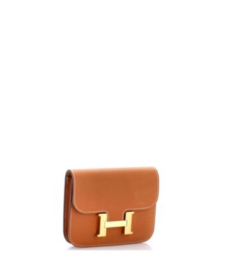 Pre-Owned HERMES Constance Slim Wallet Epsom