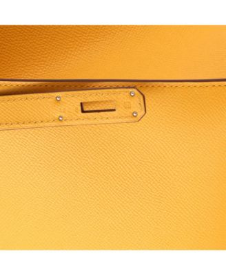 Kelly 32 Handbag Yellow Epsom with Palladium Hardware