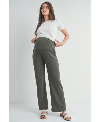 Maternity Over-the-Belly Wide Leg Lounge Pants