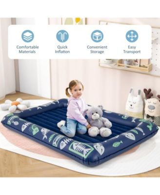 Toddler Inflatable Travel Bed with Electric Pump and Raised Bed Rails