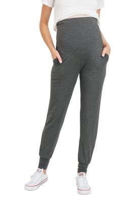 Maternity Over-the-Belly Pull-On Joggers With Side Pockets
