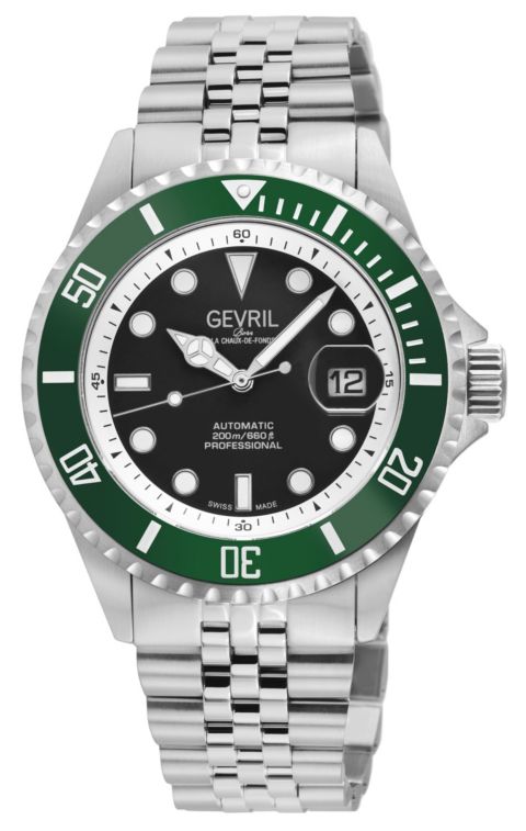 Мужские часы Gevril Wall Street Swiss Automatic Bracelet Watch