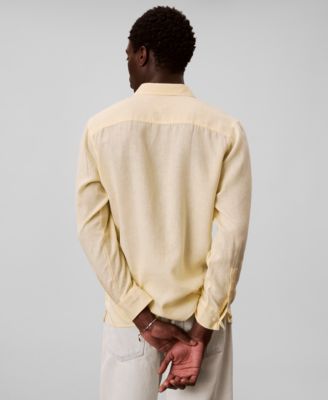 Men's Solid Linen-Blend Shirt