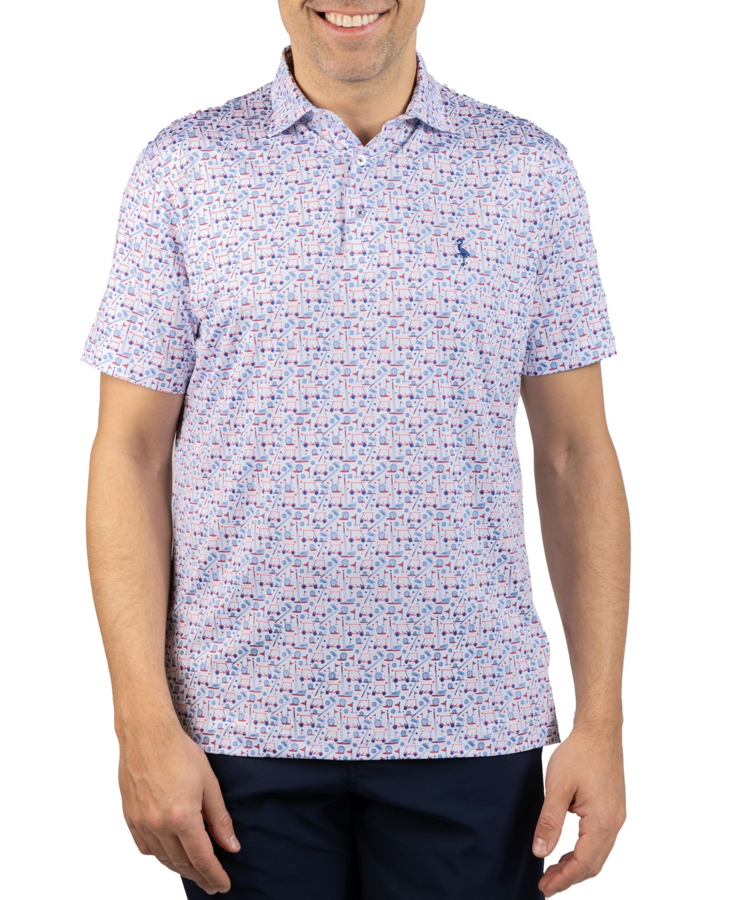 Men's Hole in One Printed Performance Polo Shirt
