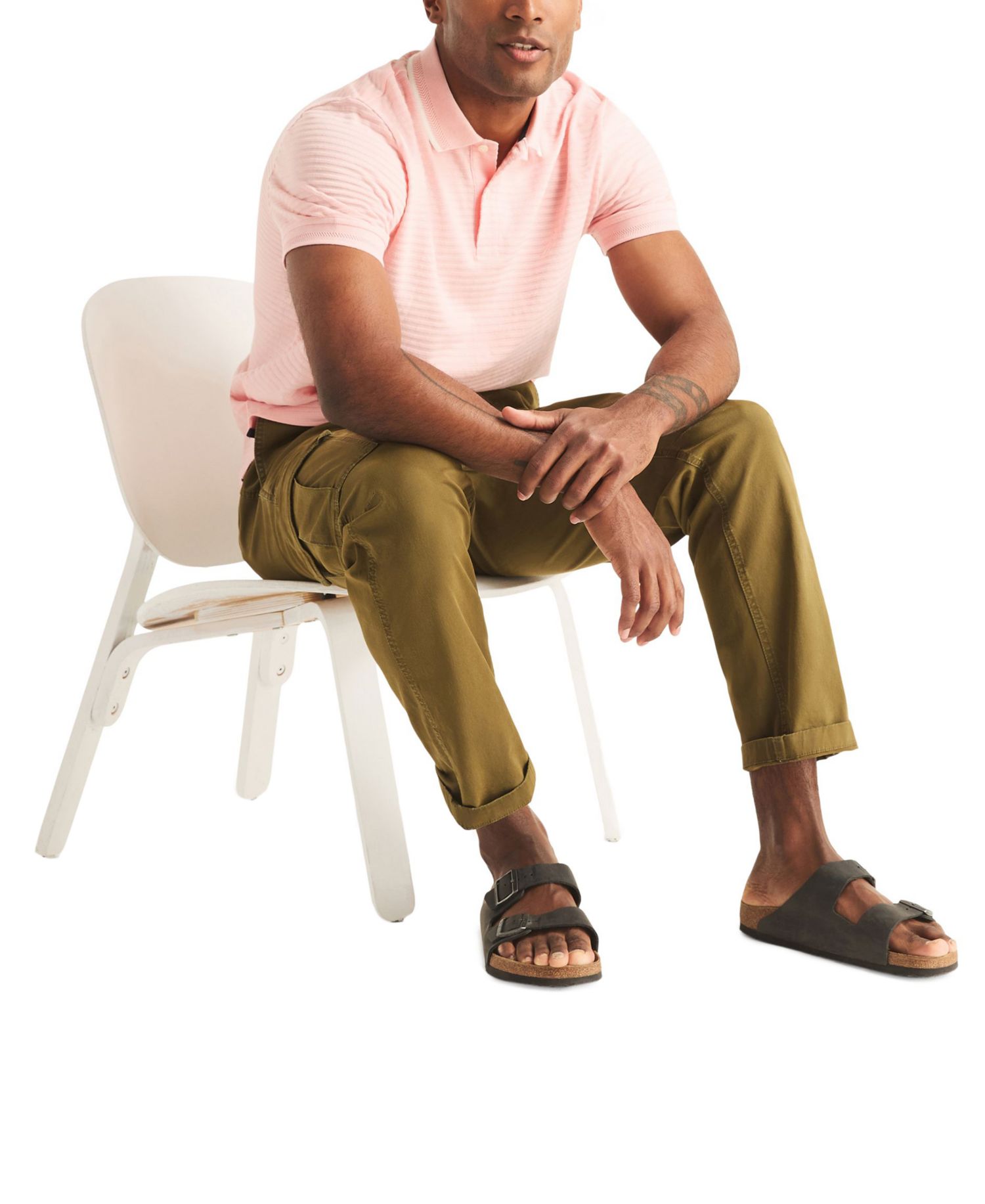 Men's Short-Sleeve Jacquard Polo Shirt