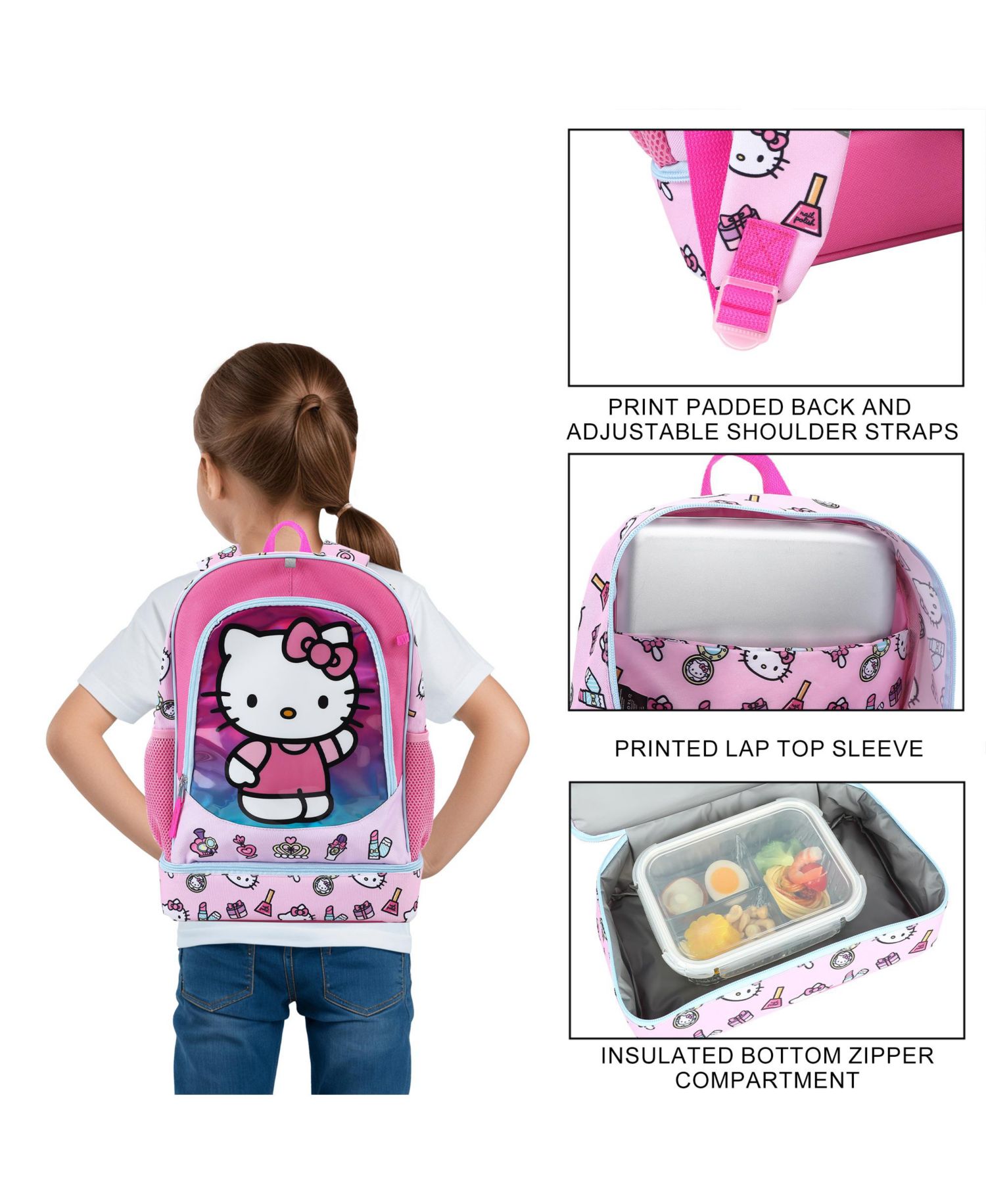 Makeup Icons 5 Piece 17 Inch Backpack Set