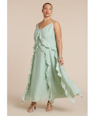 Women's Textured Ruffle Cami Dress