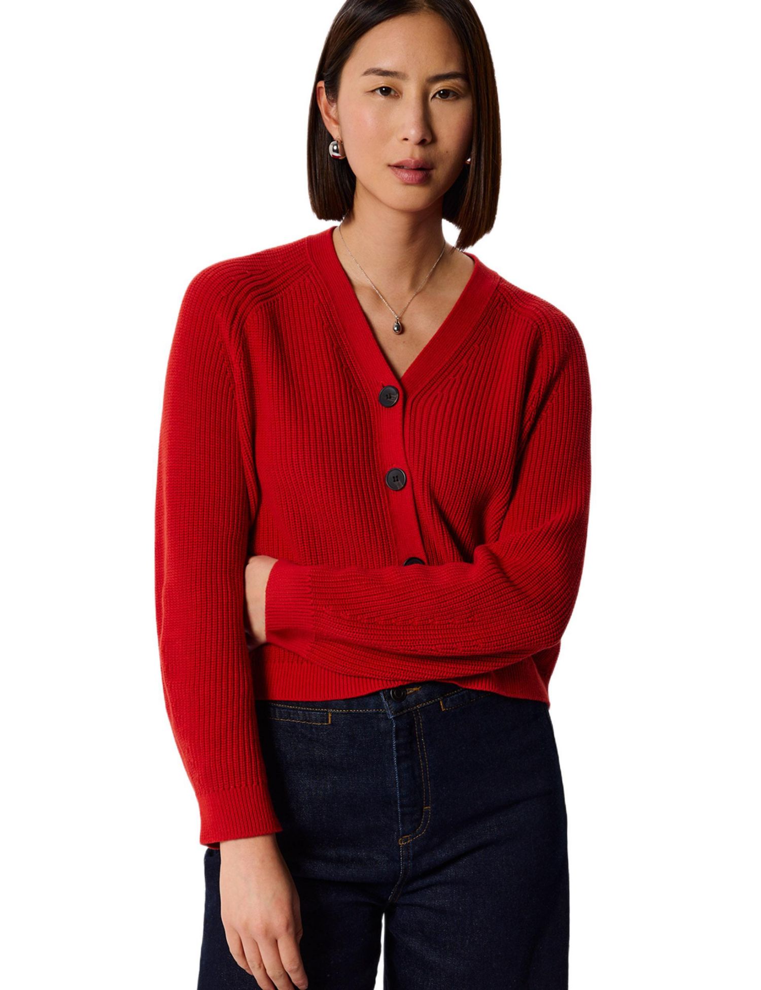 Women's Cotton V-Neck Cardigan