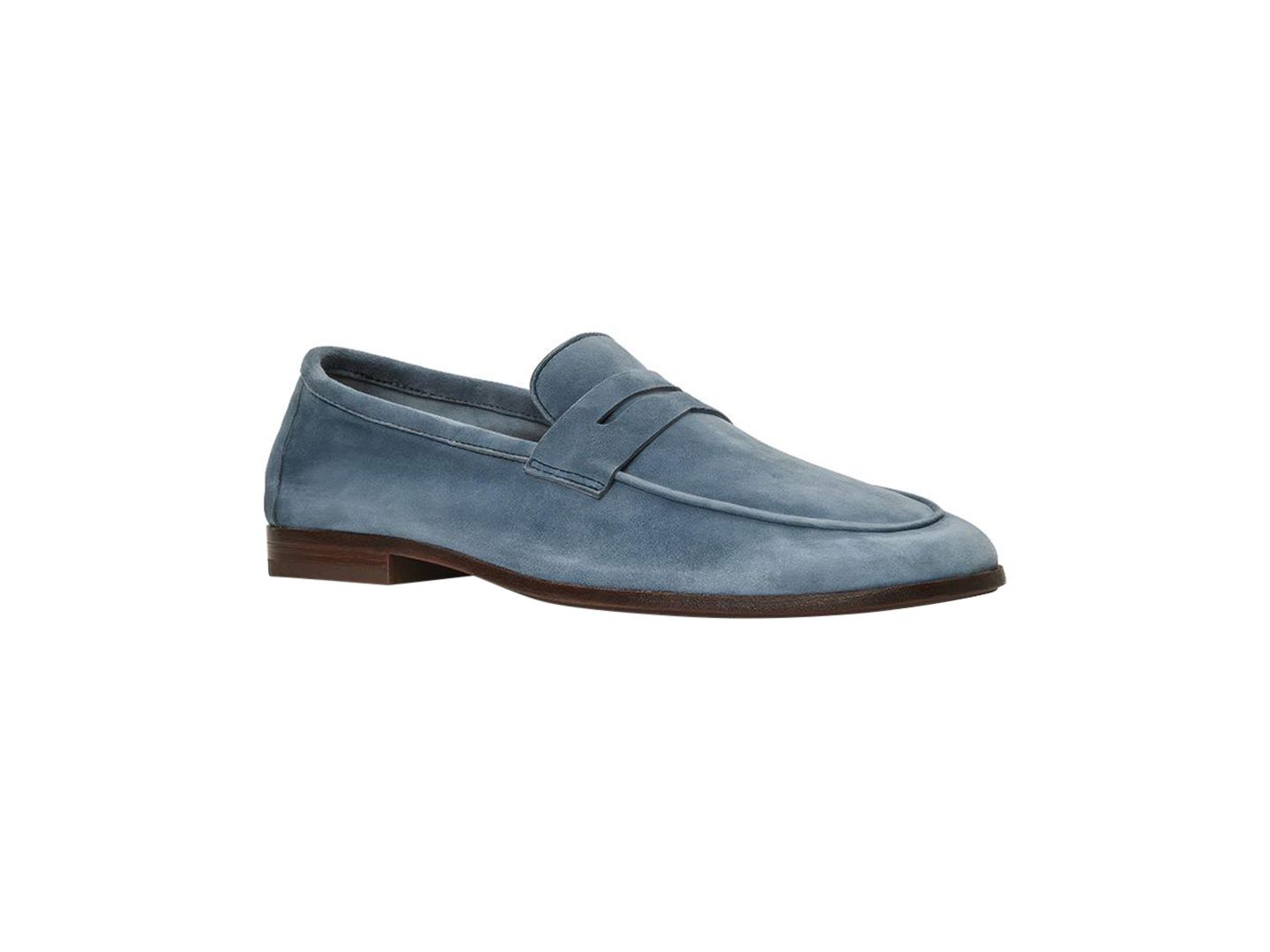 Мужские туфли Aquatalia Slip-On Round-Toe, цвет: Замшевый — фото 1