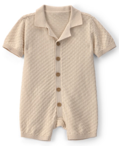 Carter's Baby Boys' Button-Down Short-Sleeve Romper
