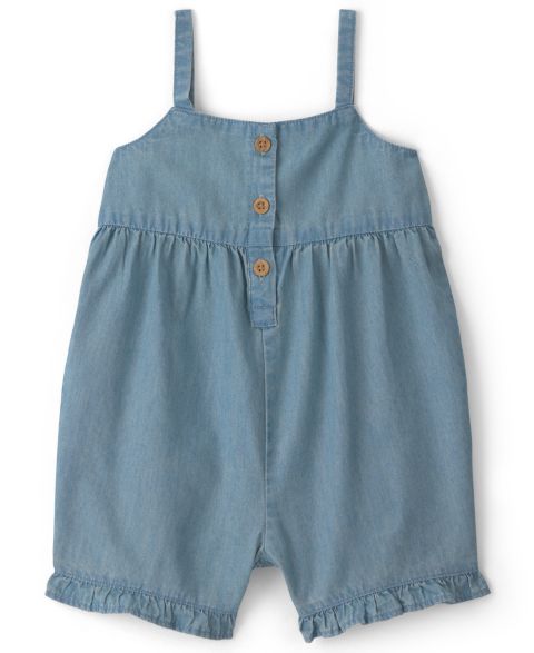 Комбинезон Carter's Chambray Sleeveless Romper для девочек-малышей, цвет: Джинсовый