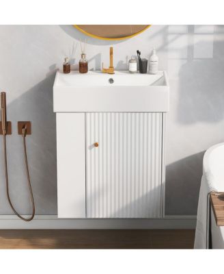 Rectangular Ceramic Bathroom Vessel Sink, Scratch and Stain Resistant, Modern White Countertop Basin, 21.6"x12.2"x5.1"