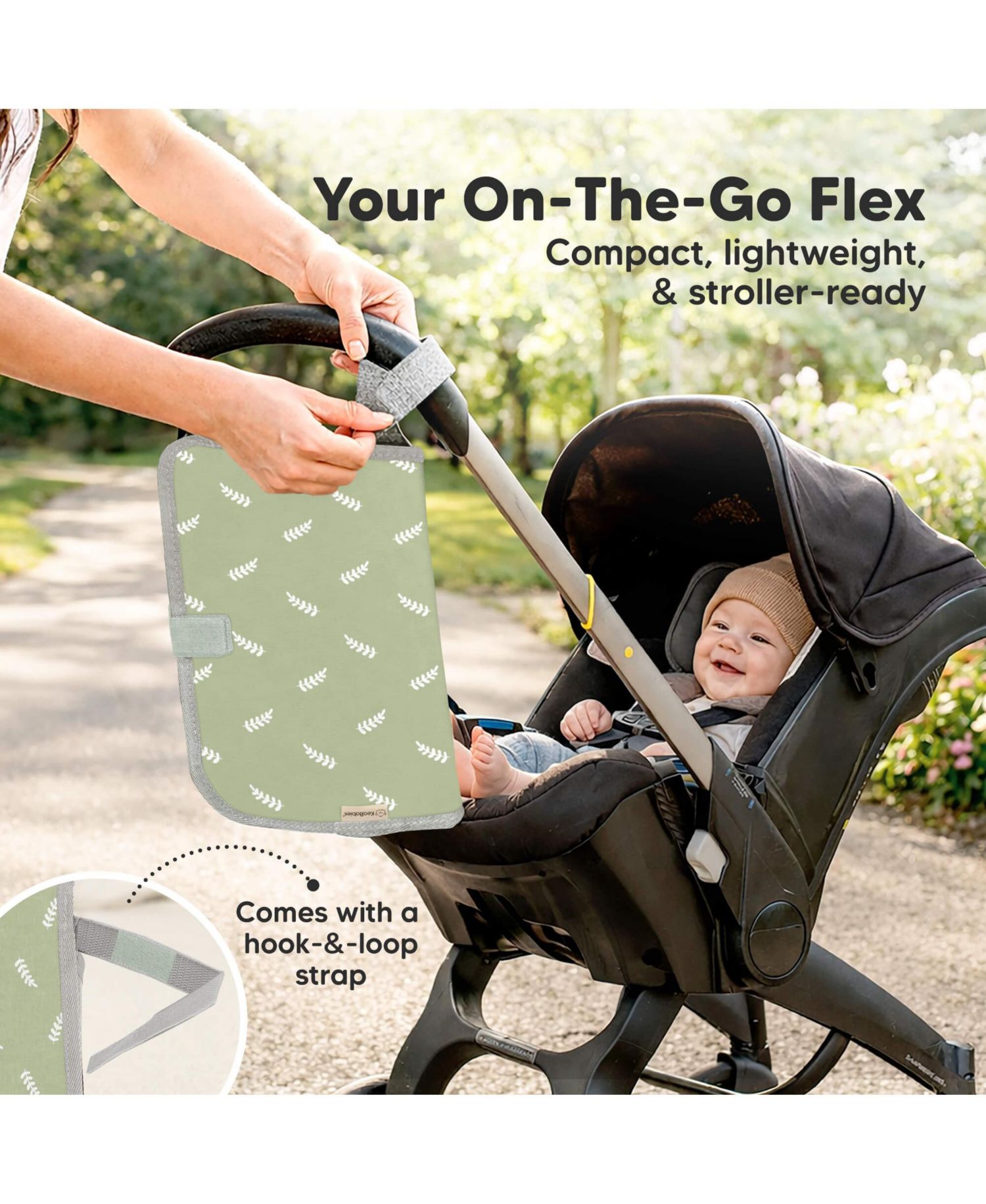 Flex Portable Changing Pad for Baby, Travel, Foldable Large Waterproof Baby Diaper Changing Mat for Diaper Bag