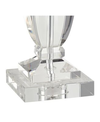 Sherry 25" High Modern Table Lamps Set of 2 Clear Crystal Living Room Bedroom Bedside Nightstand House