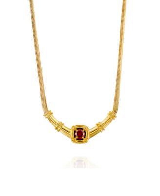 Sereia Official Odette Necklace Garnet Stone - Gold 711 133$