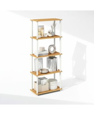 3-Tier Bookshelf Compact Display Rack Modern Minimalist Wood Storage for Living Room Bedroom Home Office