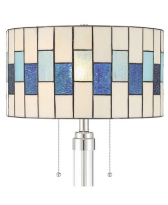 Andra  High Art Glass Drum Shade Floor Lamp