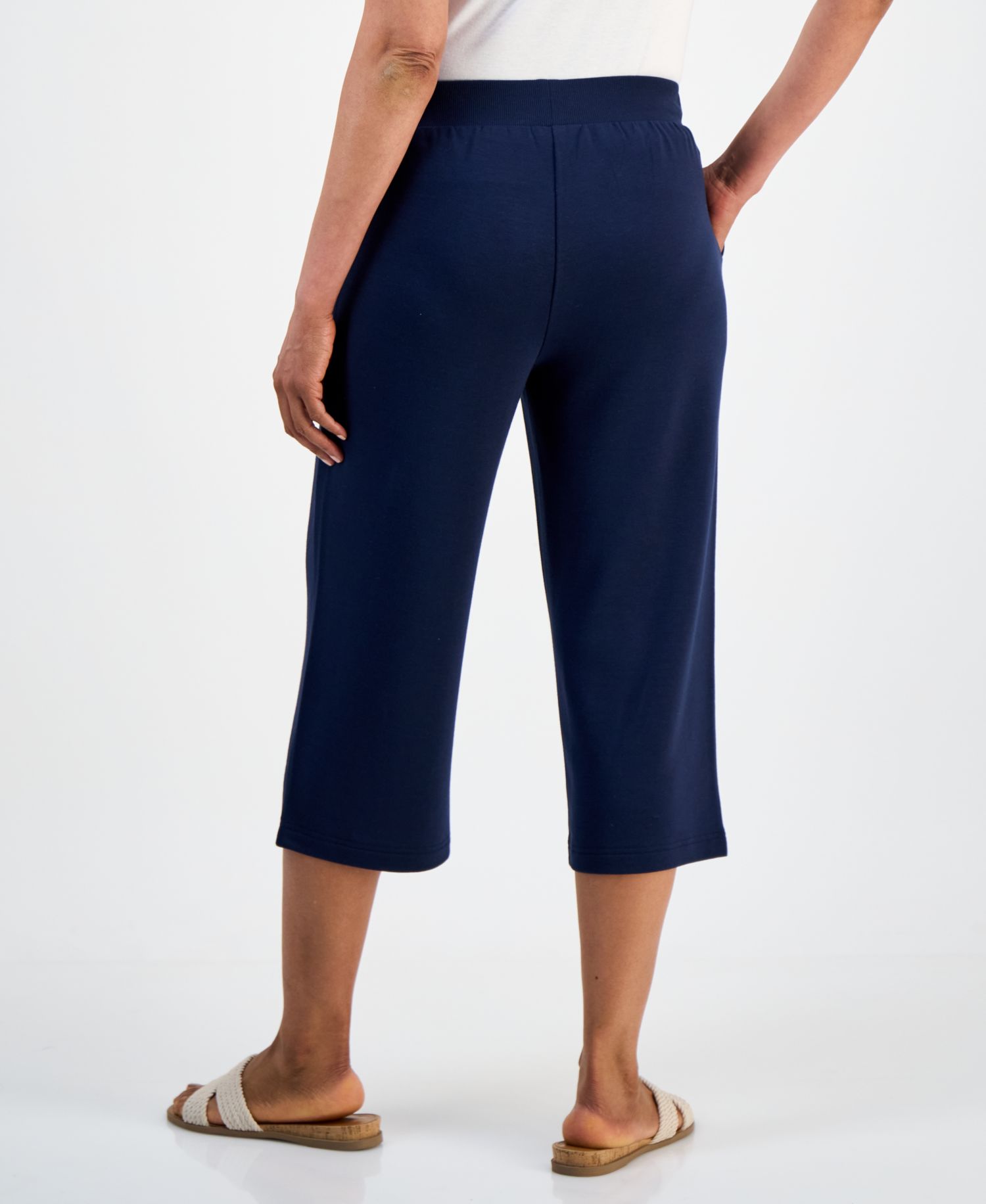 Petite LuxLounge Fleece French Terry Capri Pants