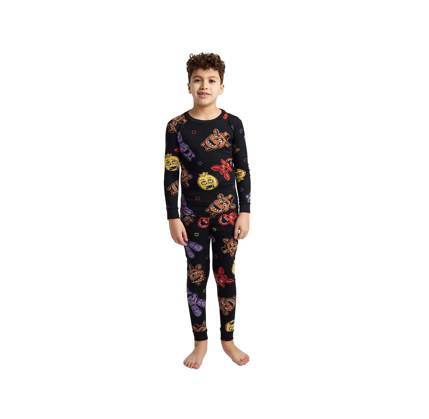 Big Boys I Survived Freddy Face 4-Pack Pajama Set-14