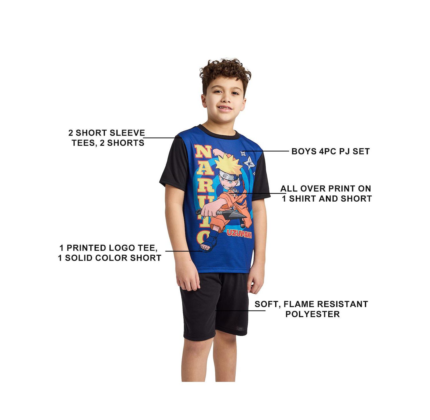 Big Boys Uzumaki 4-Pack Pajama Set-14