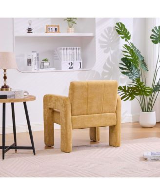 Modern Accent Chair, Chenille Fabric Upholstered Armchair, Single Lounge Chair for Living Room, Bedroom, Reading Nook
