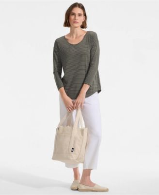 Plus Size 3/4 Sleeve Lightweight Jersey Shirttail Tee