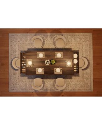 71-Inch Wooden Kitchen Table with Two Drawers, Large Dining Table for 6-8 w/Large Tabletop and Sturdy Frame, Rectangular Dining Table