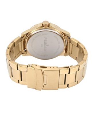 Men's 40mm Sport Watch with Rotating Bezel-Stainless Steel Gold Bracelet