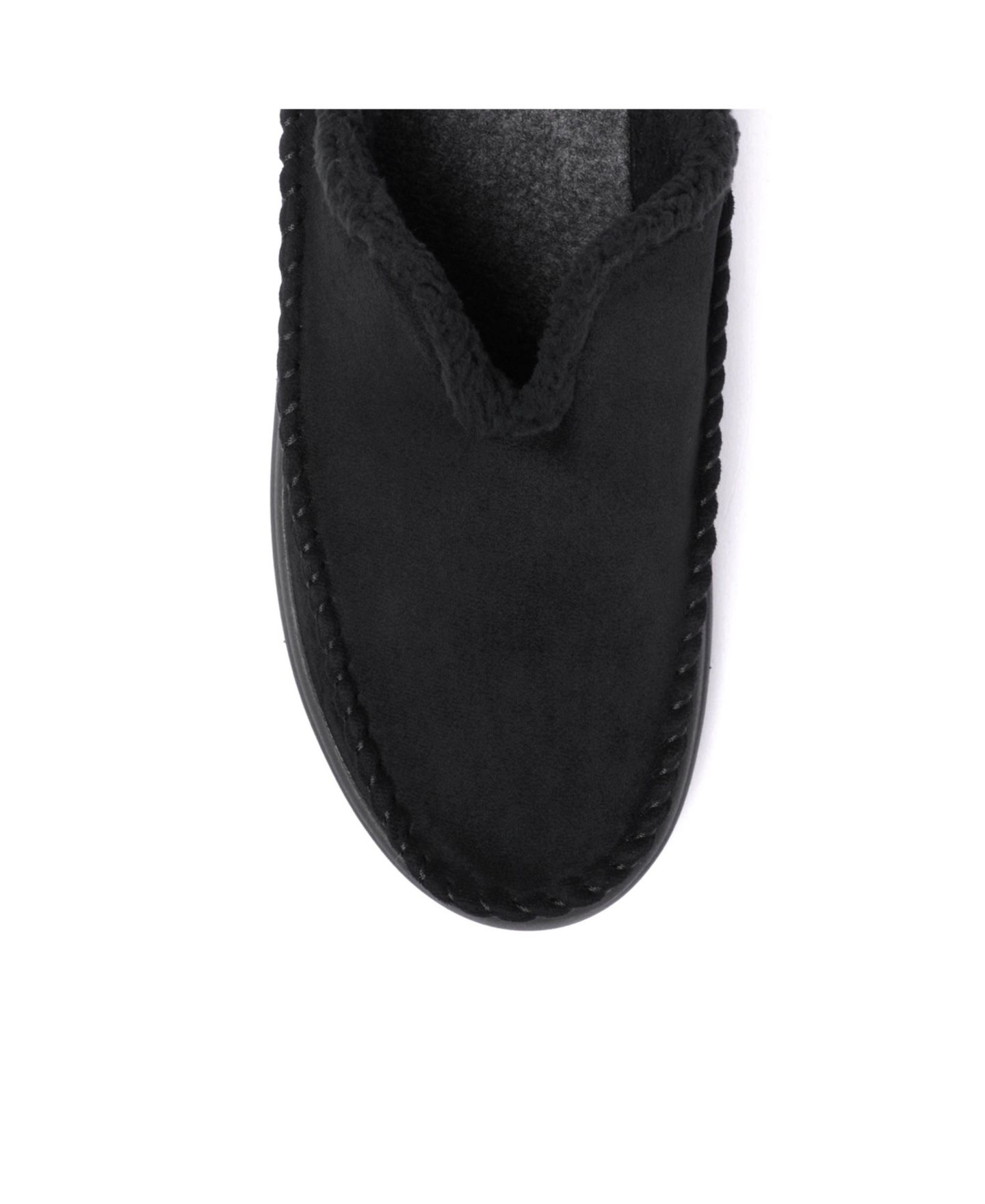 Мужские сабо Dearfoams Elm Energy Return Moccasin Toe Clog House Shoe Slipper, цвет: Чёрный — фото 5