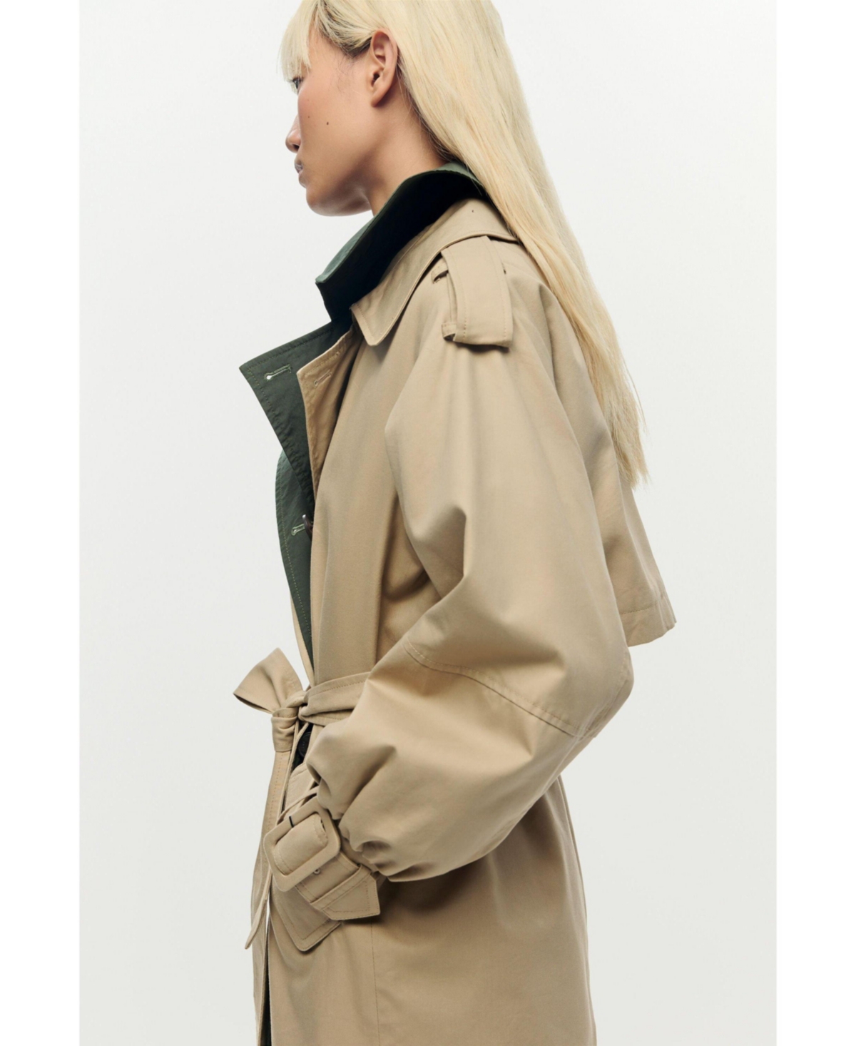 Desigual Women's Detachable Two-Tone Trench Coat