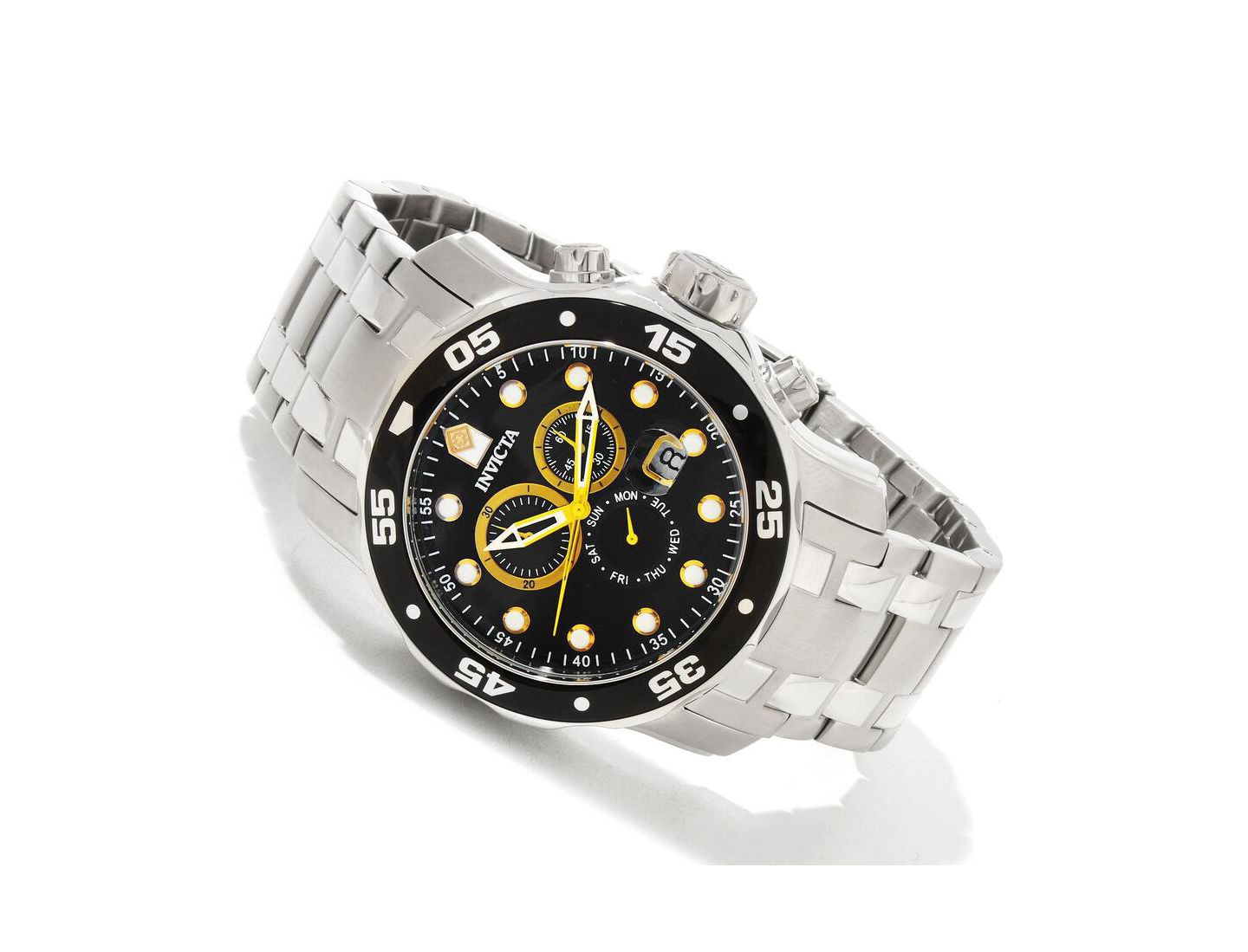 Мужские часы Invicta 10372 Pro Diver Quartz Chronograph Dial, цвет: Серебряный — фото 2