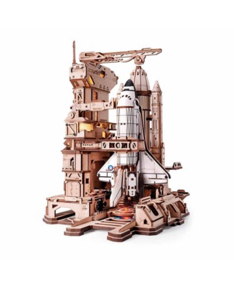 Детские конструкторы Flash Popup Space Shuttle 446-Piece 3D Wooden Puzzle, Ages 14+