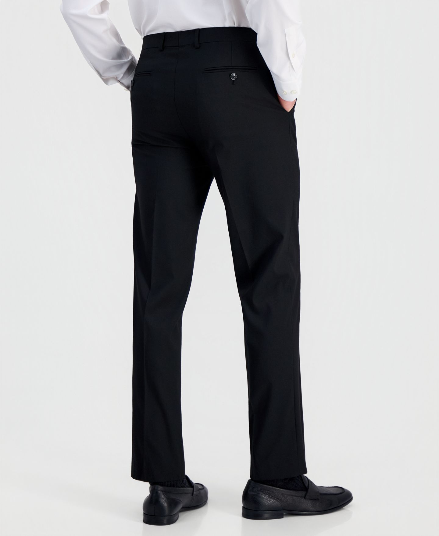 Мужские брюки Alfani Slim-Fit Stretch Solid Suit, цвет: Чёрный — фото 5