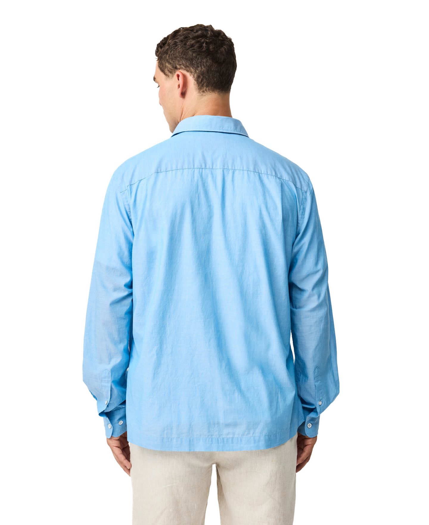 Мужская рубашка Rodd & Gunn Parsons Hill Weekend Fit Cotton, цвет: Небесно-голубой — фото 4